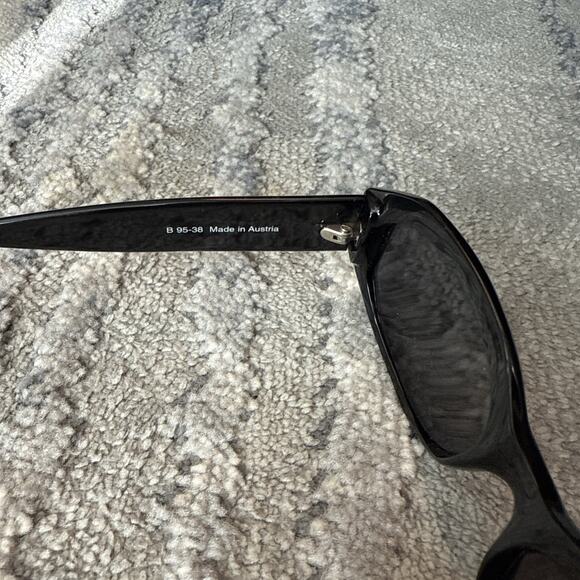 Vintage Ellen Tracy 826-200 Black Oval Sunglasses Austria FRAMES ONLY